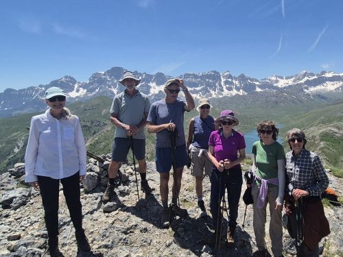 In the summit of Punta del Pacino with Partacua mountain range behind